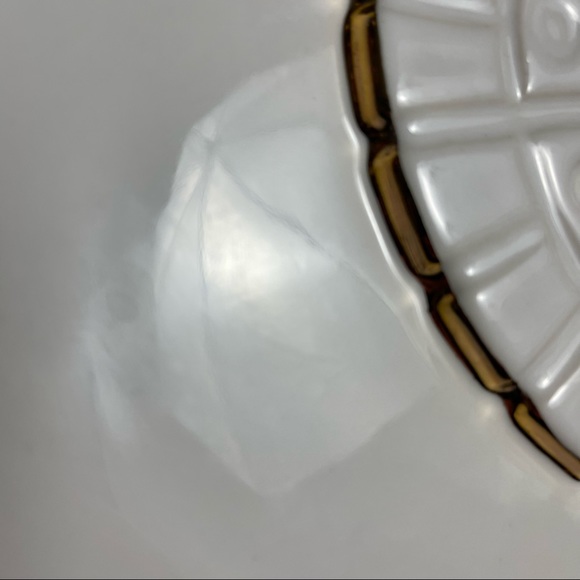 Michael Wainwright Capitol Gold Cheese Tray Platter in Porcelain - Picture 2 of 7